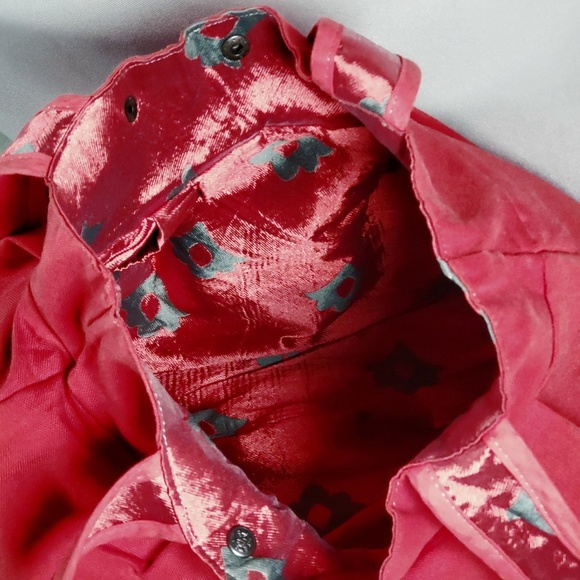 Red Brocade Reversible Tote - Picture 7 of 8